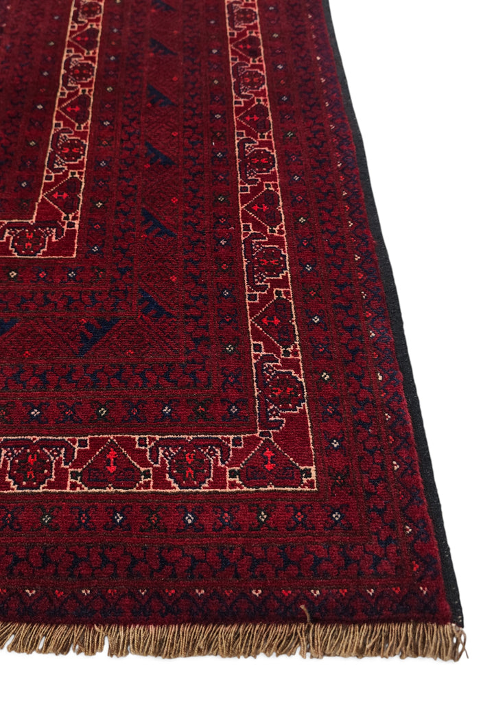 Wine Red Turkmen Gül Khal Mohammadi Rug, Hand-Knotted Wool