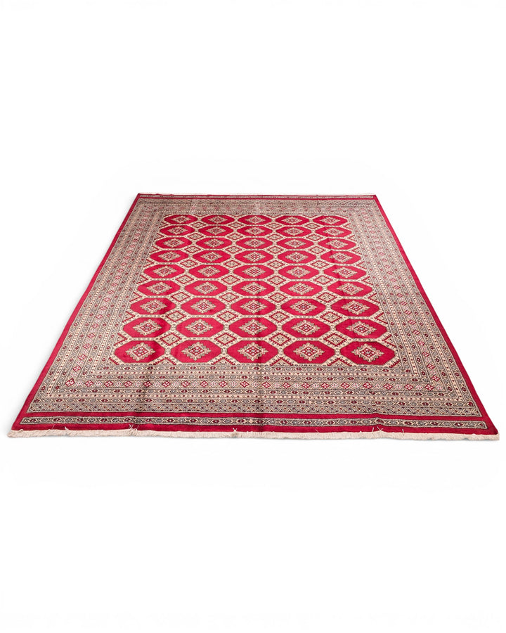 Ruby Gul Pakistani Jaldar, Hand-Knotted Wool Rug
