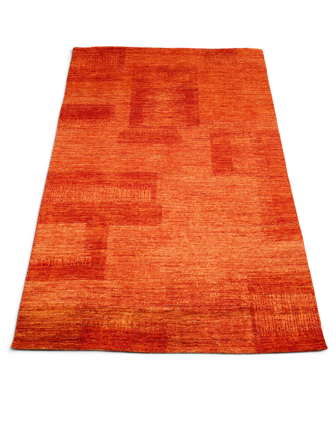 Terracotta Gabbeh, Hand-Knotted Afghan Wool Rug