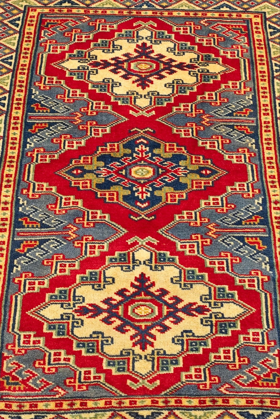 Red Triple Medallion Kazak