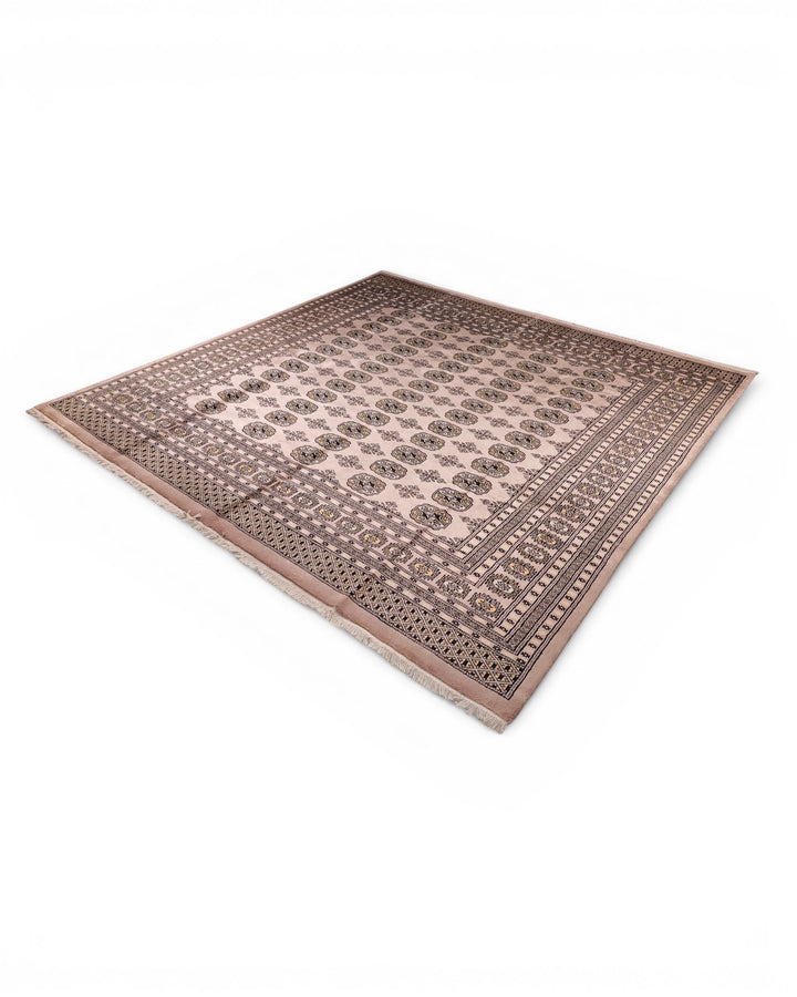 Brown Gul Pakistani Bokhara, Hand-Knotted Wool Rug
