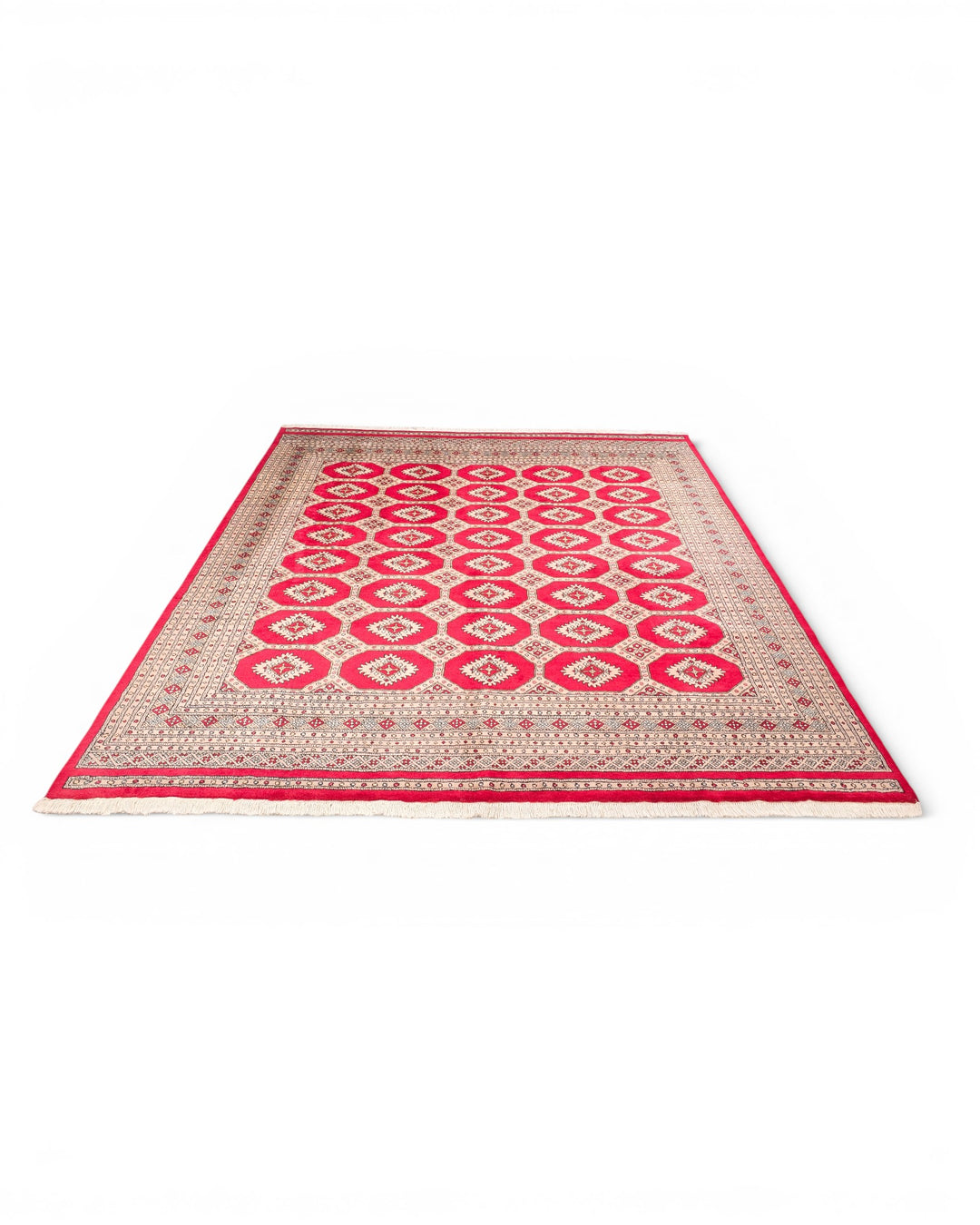 Ruby Pakistani Jaldar, Hand-Knotted Wool Rug