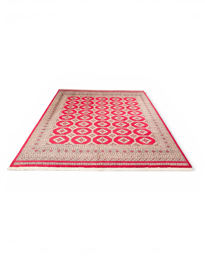 Ruby Pakistani Jaldar, Hand-Knotted Wool Rug
