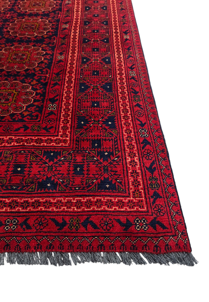 Wine Red Bashiri Rug, Hand-Knotted Wool