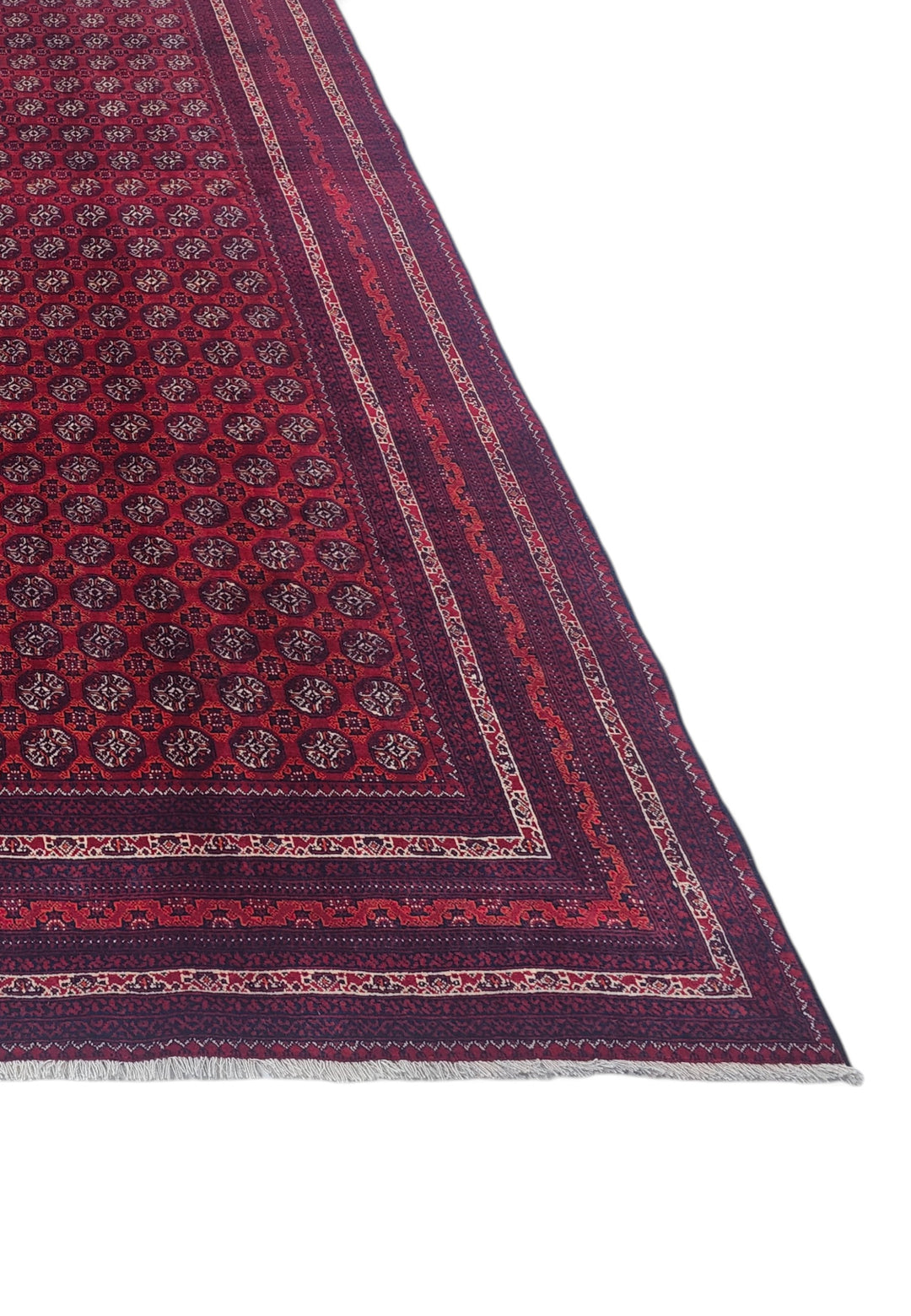 Wine Red Turkmen Gül Khal Mohammadi Rug, Hand-Knotted Wool