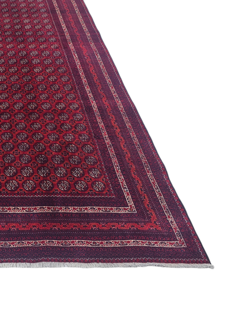 Wine Red Turkmen Gül Khal Mohammadi Rug, Hand-Knotted Wool