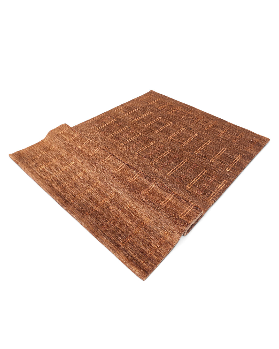 Mahogany Gabbeh, Hand-Knotted Afghan Wool Rug