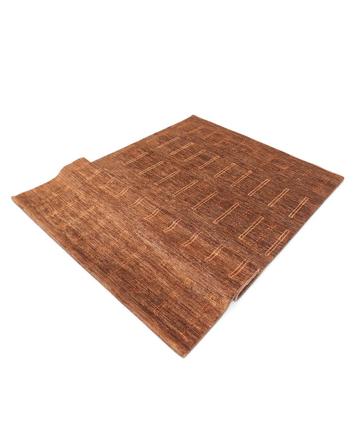 Mahogany Gabbeh, Hand-Knotted Afghan Wool Rug