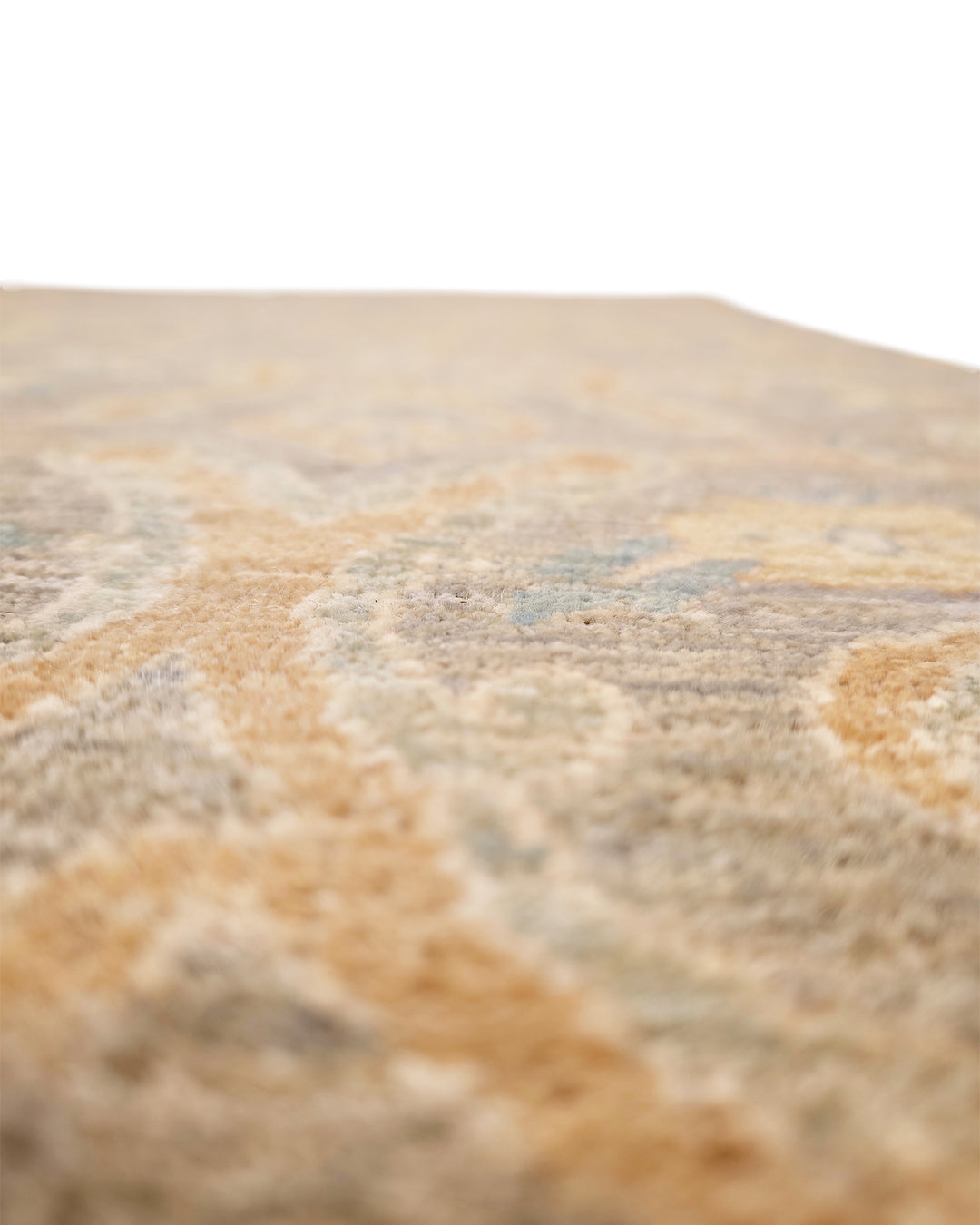 Pewter &amp; Gold Gabbeh, Hand-Knotted Afghan Wool Rug