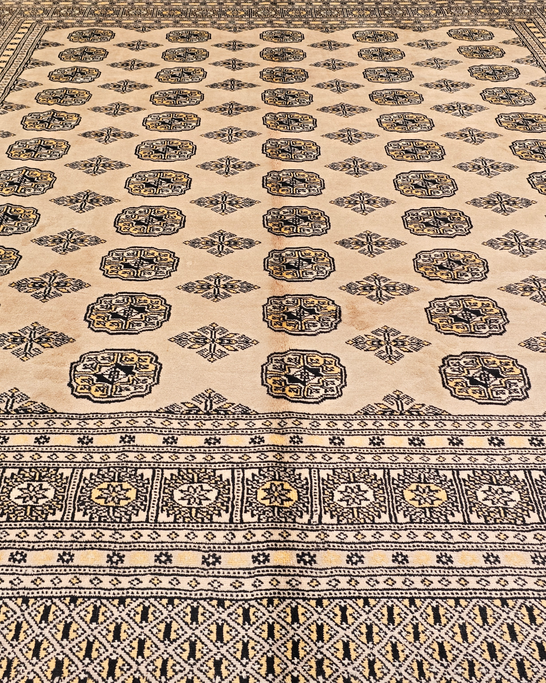 Brown Pakistani Jaldar, Hand-Knotted Wool Rug