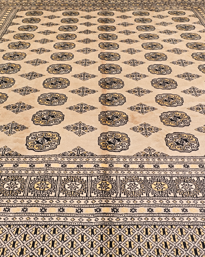 Brown Pakistani Jaldar, Hand-Knotted Wool Rug