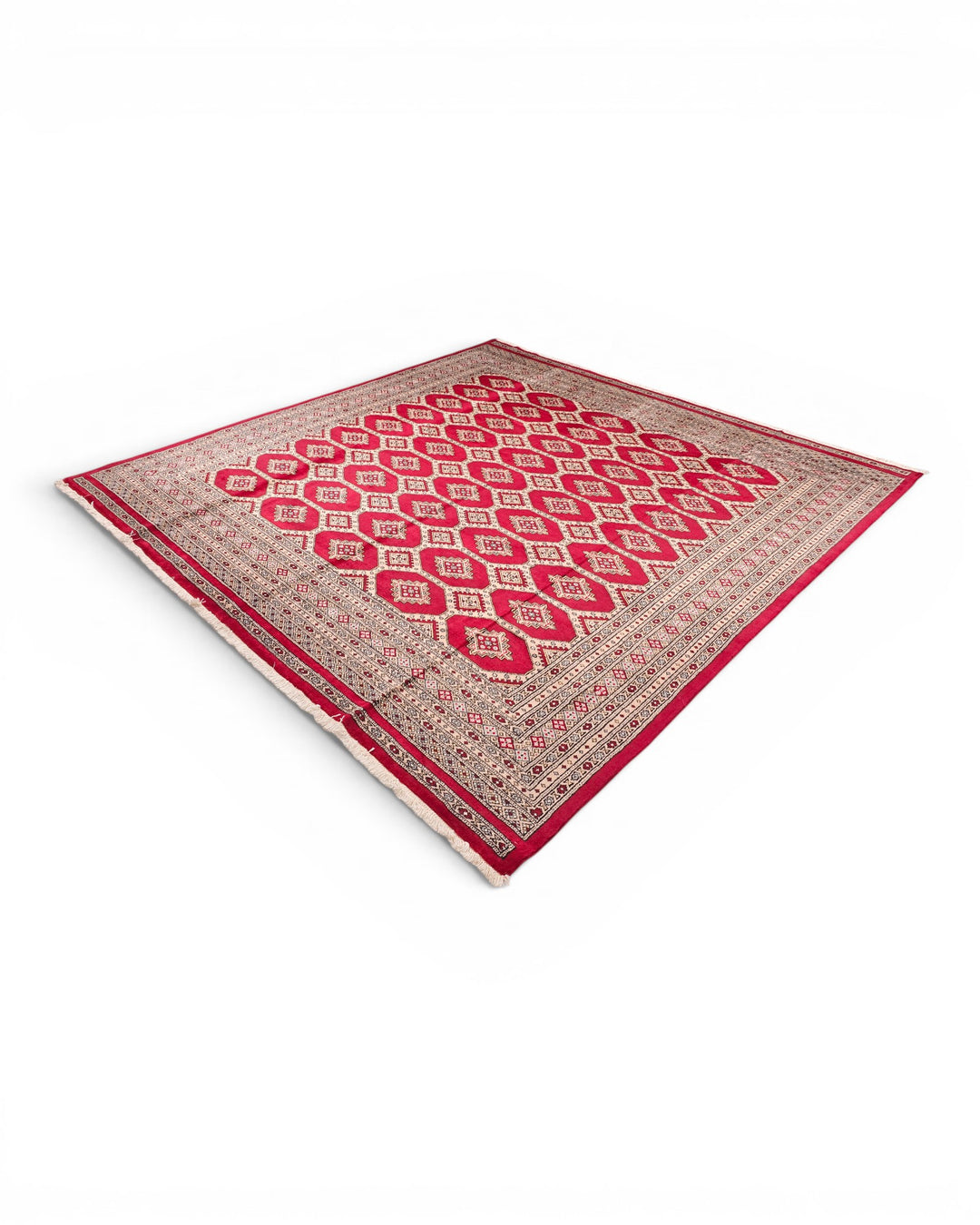 Ruby Gul Pakistani Jaldar, Hand-Knotted Wool Rug