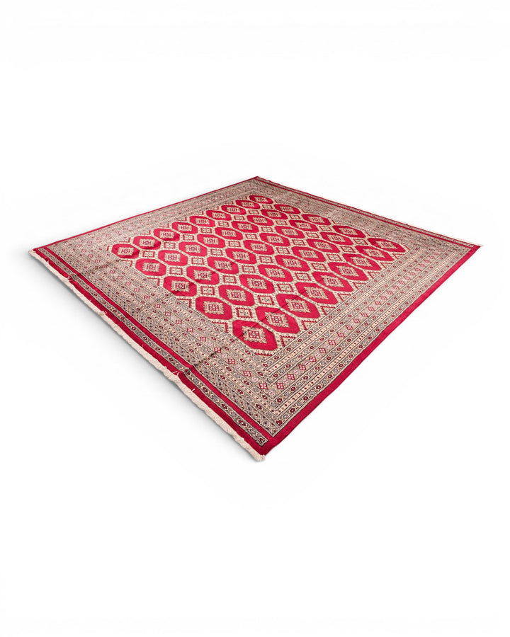 Ruby Gul Pakistani Jaldar, Hand-Knotted Wool Rug
