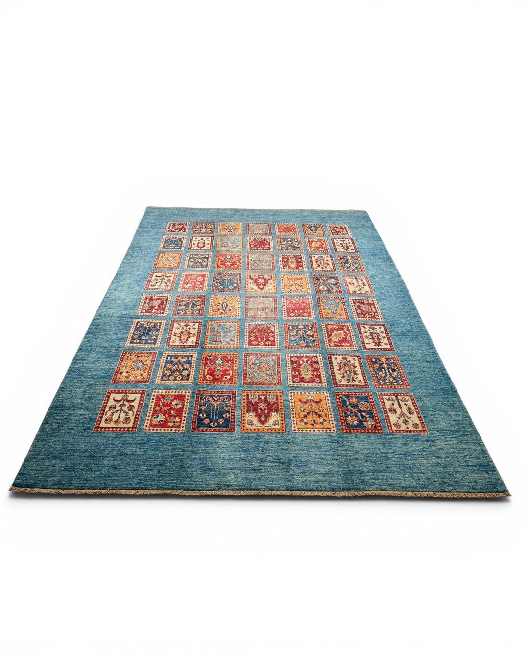 Multicolour Afghani Gabbeh, Hand-Knotted Wool &amp; Silk Rug