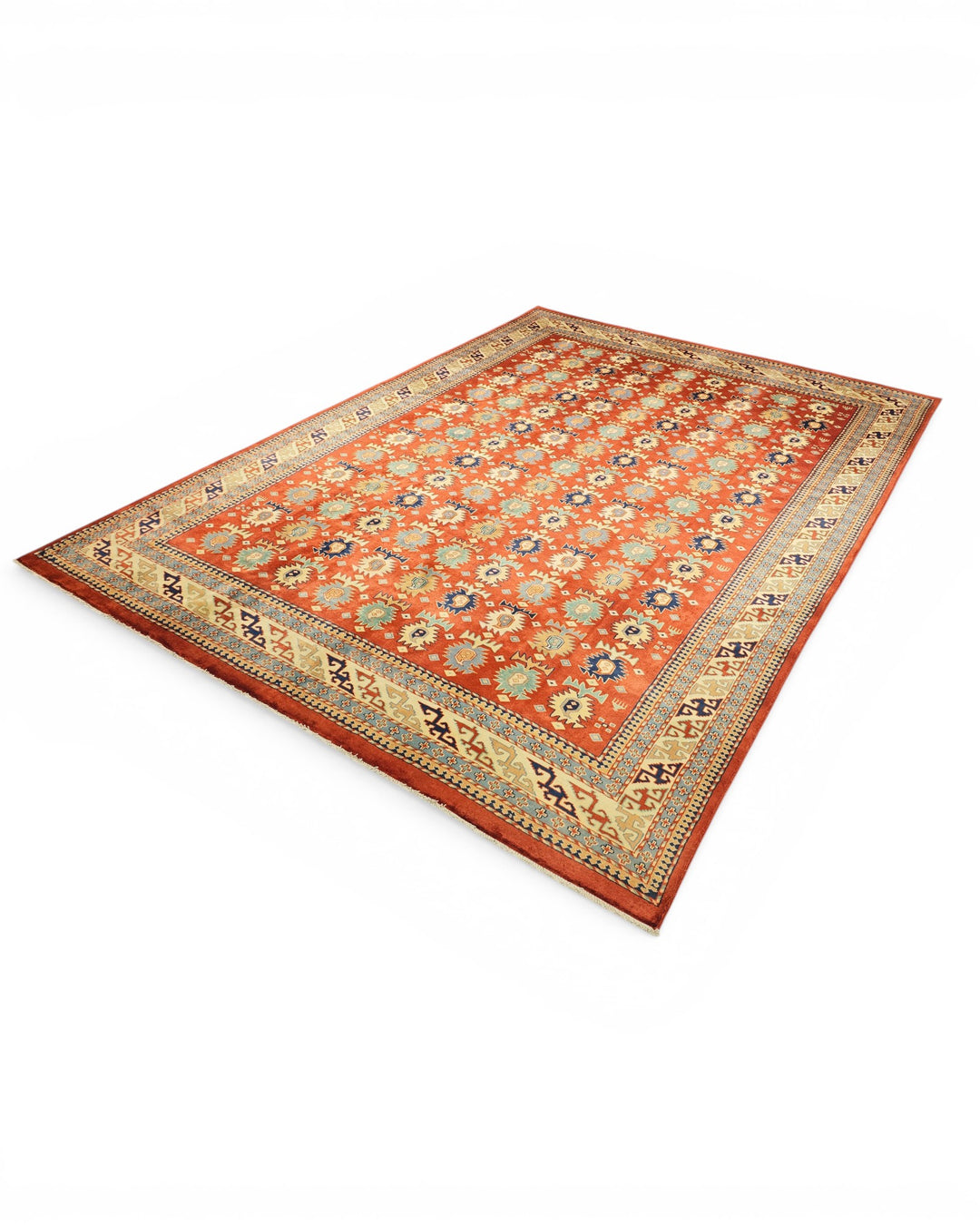 Red Tribal Afghani Sherwan, Hand-Knotted Afghan Wool Rug