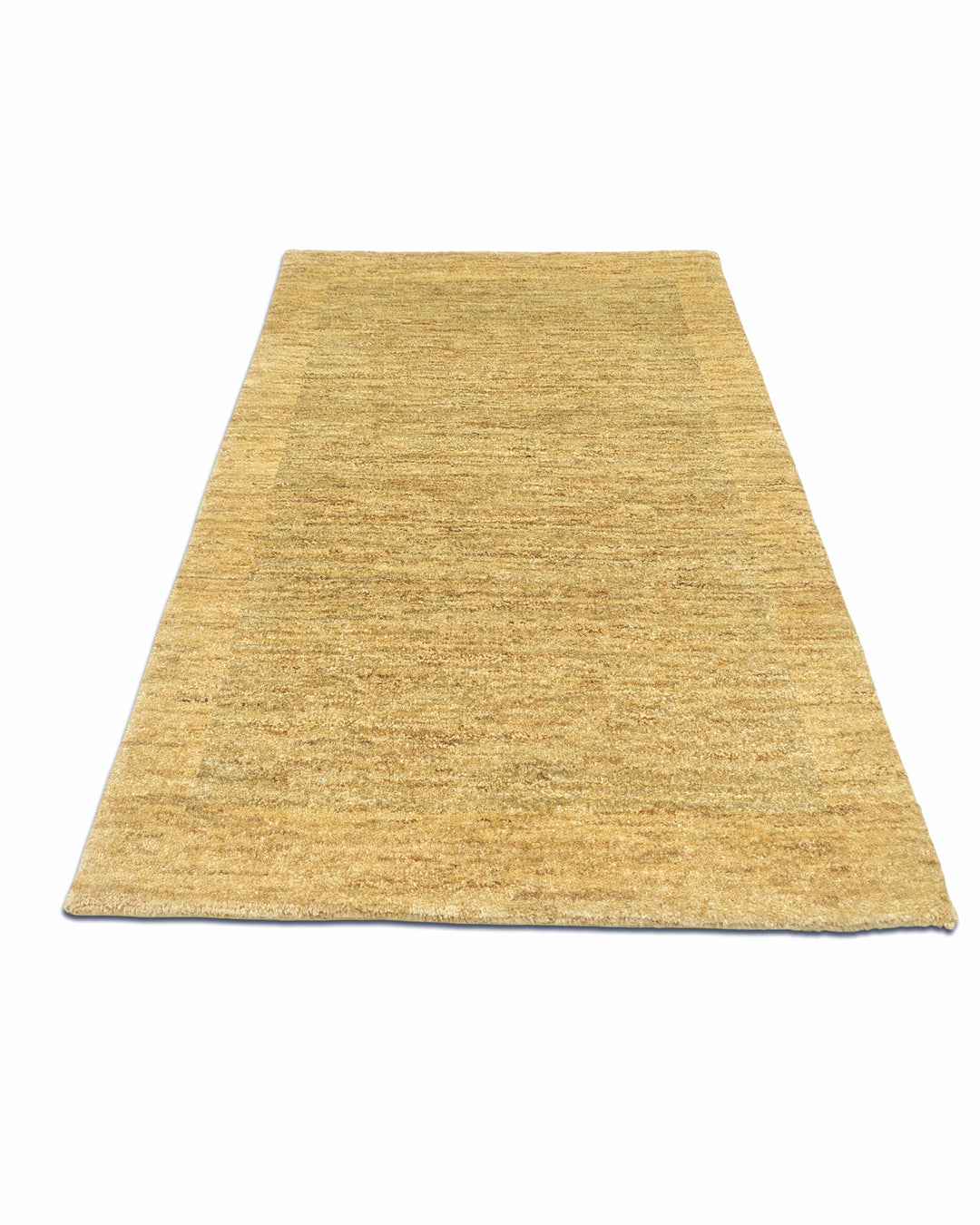 Honey Gold Gabbeh, Hand-Knotted Afghan Wool Rug