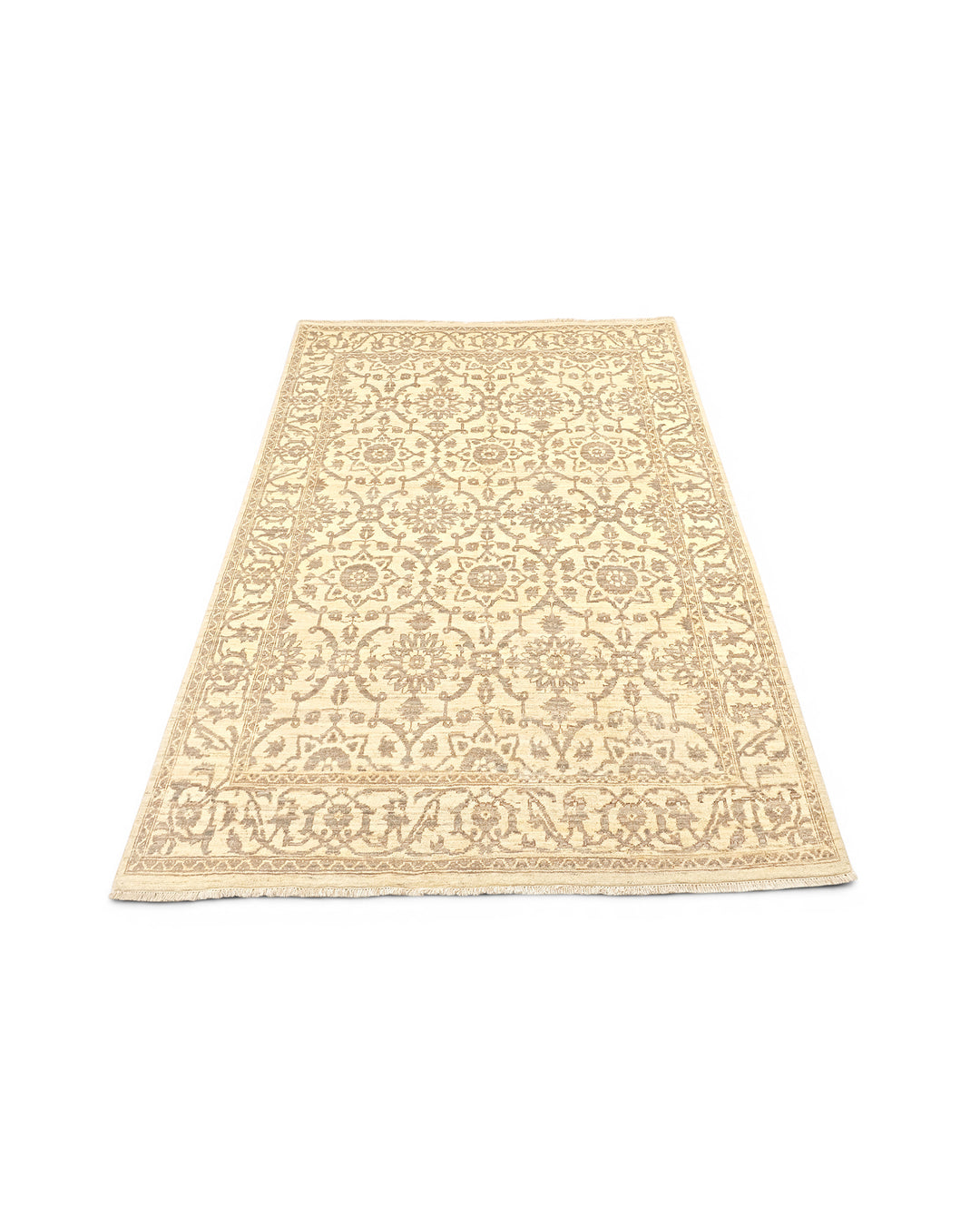 Ivory Gabbeh, Hand-Knotted Afghan Wool Rug