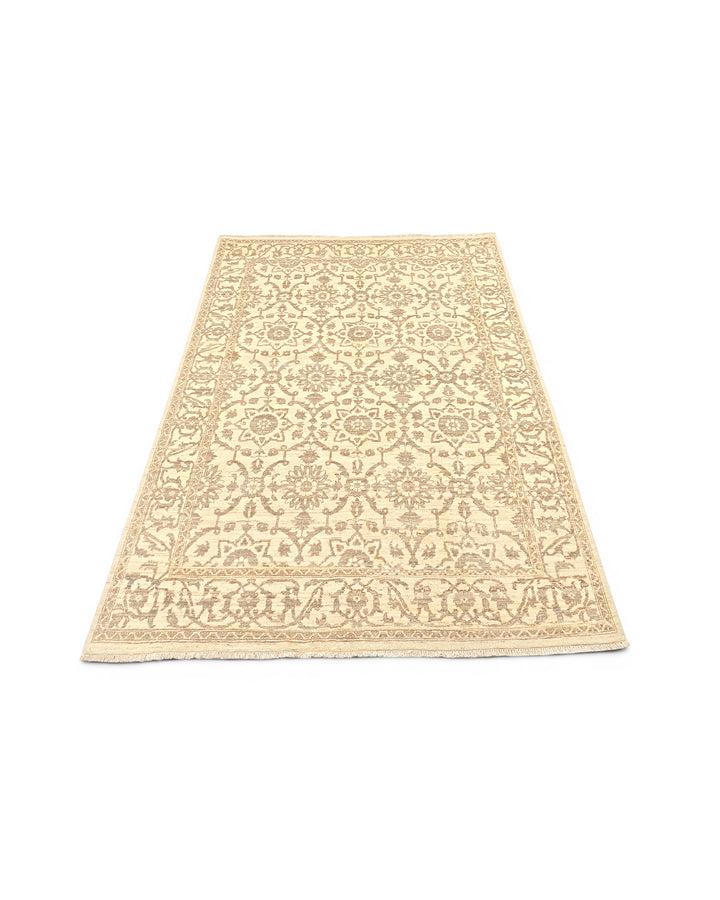 Ivory Gabbeh, Hand-Knotted Afghan Wool Rug
