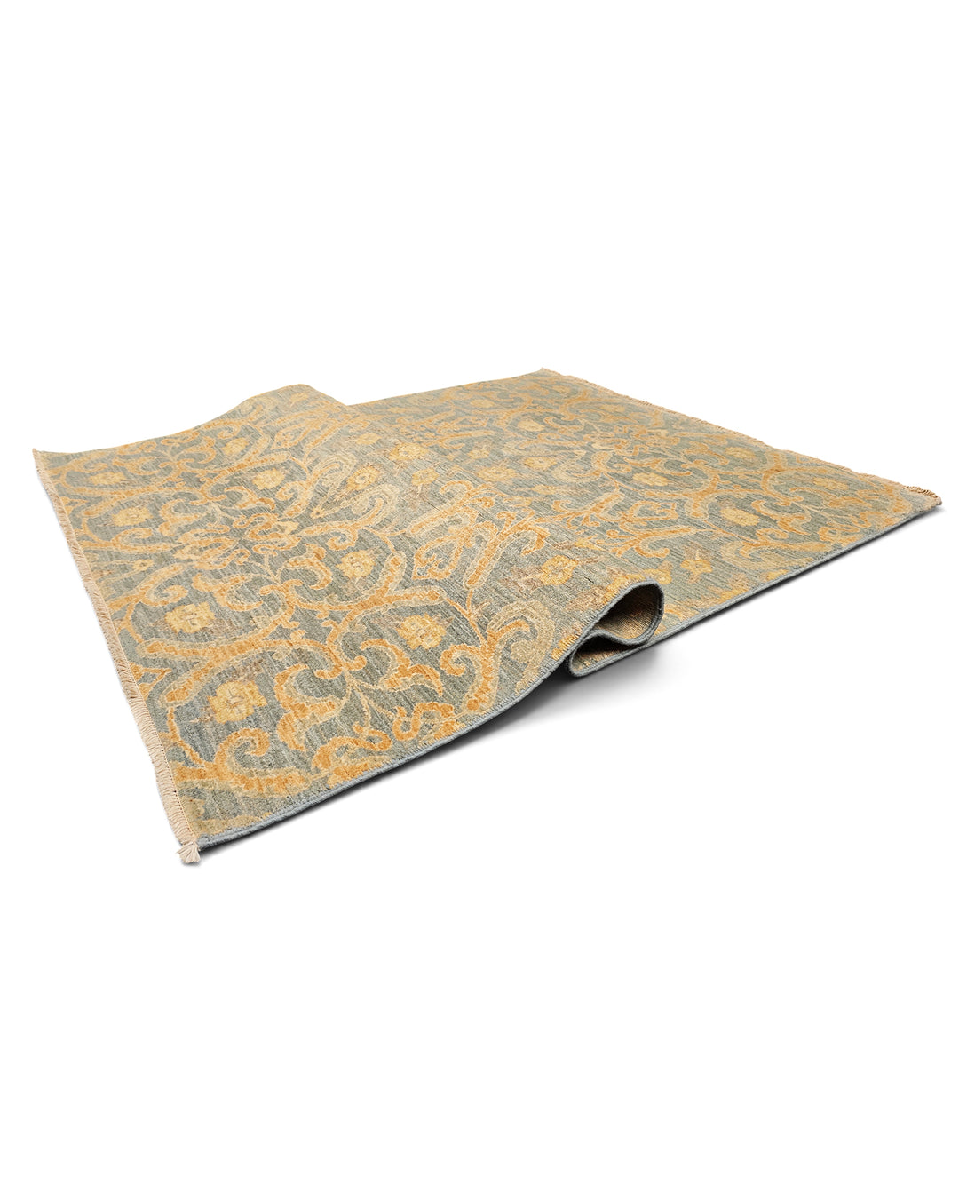 Florentine Gold Gabbeh, Hand-Knotted Afghan Wool Rug