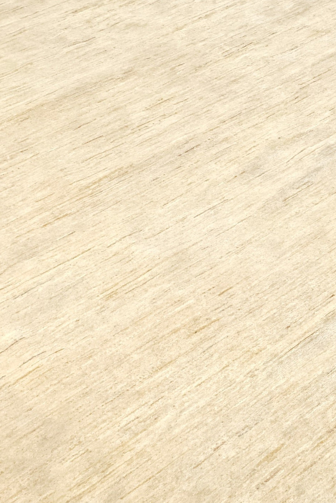 Warm Ivory Plain Round, Hand-Knotted Wool Rug