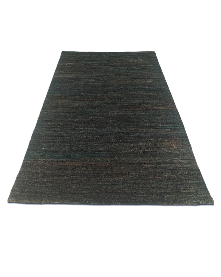 Forest Green Gabbeh, Hand-Knotted Afghan Wool Rug