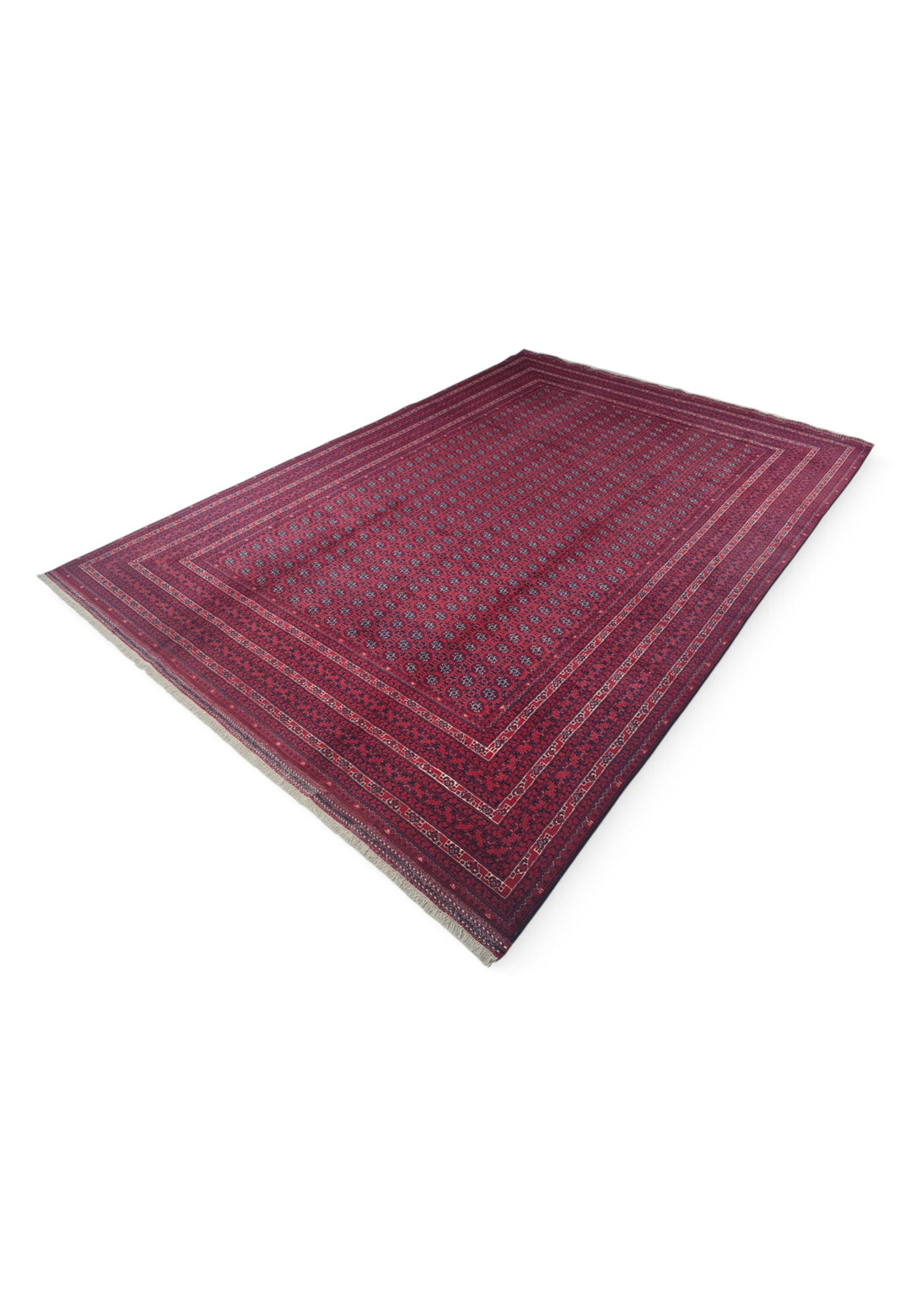 Deep Wine Khoja Roshnai, Hand-Knotted Wool Rug