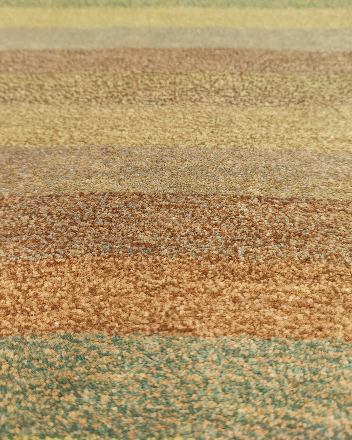 Pastel Multicolour Stripe Gabbeh, Hand-Knotted Afghan Wool Rug