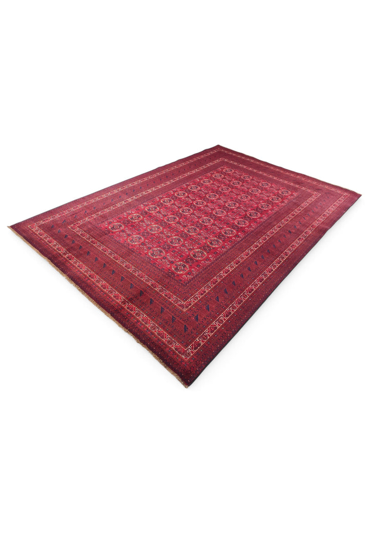 Wine Red Turkmen Gül Khal Mohammadi Rug, Hand-Knotted Wool
