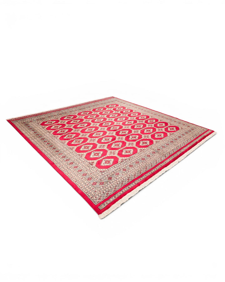 Ruby Pakistani Jaldar, Hand-Knotted Wool Rug