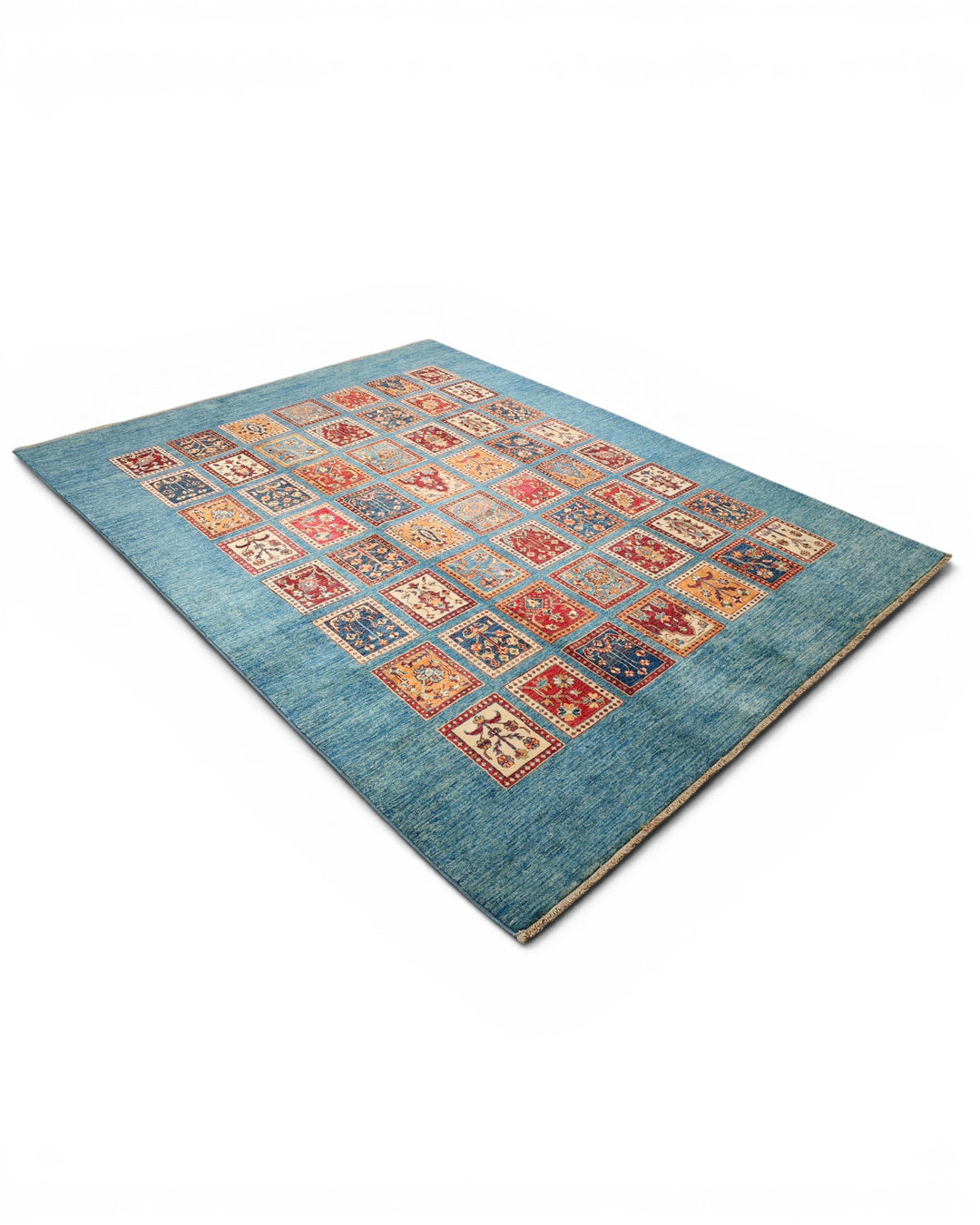 Multicolour Afghani Gabbeh, Hand-Knotted Wool &amp; Silk Rug