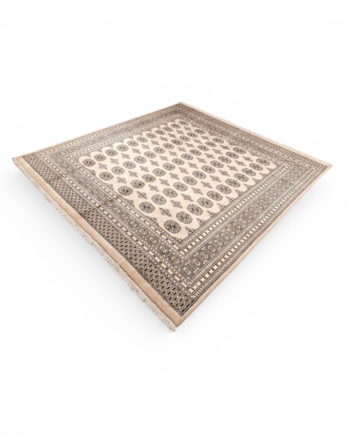 Brown Pakistani Jaldar, Hand-Knotted Wool Rug