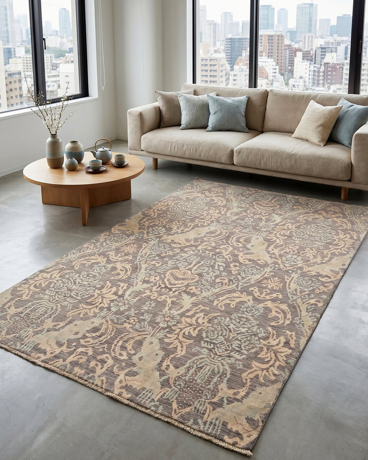 Driftwood Gabbeh, Hand-Knotted Afghan Wool &amp; Silk Rug