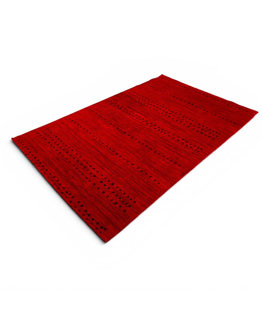 Red Gabbeh, Hand-Knotted Afghan Wool Rug