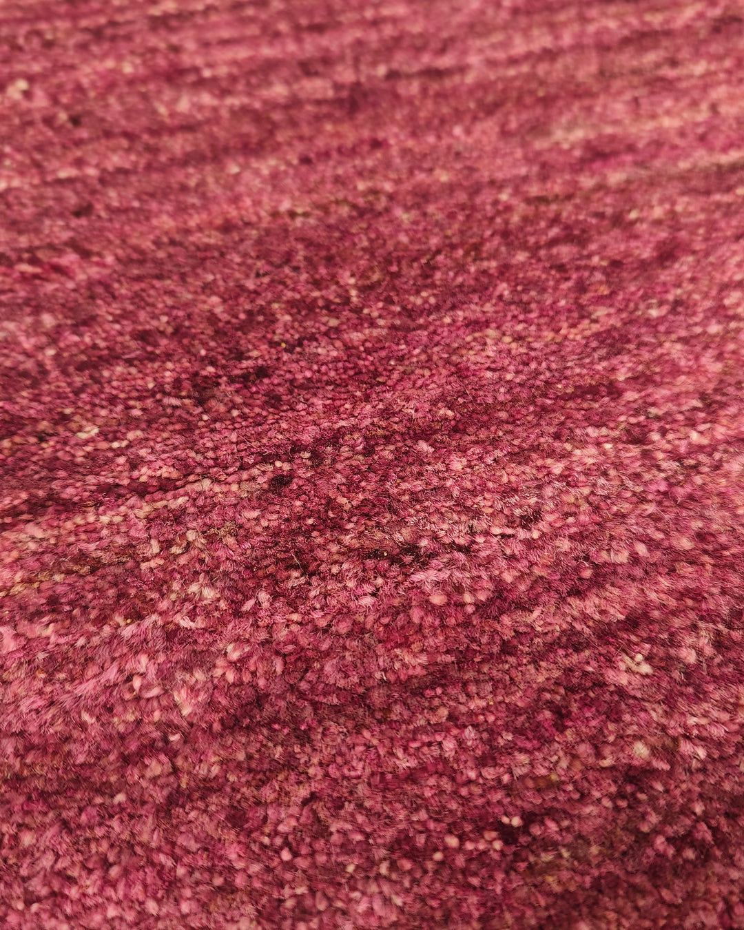 Dusty Mauve Gabbeh, Hand-Knotted Afghan Wool Rug