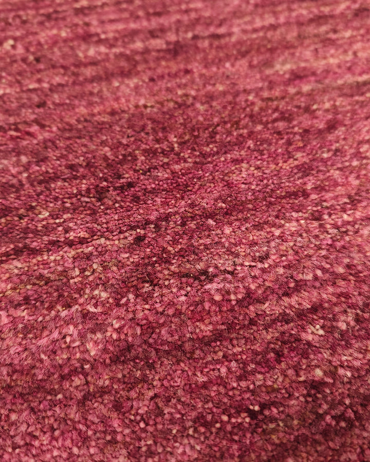 Dusty Mauve Gabbeh, Hand-Knotted Afghan Wool Rug
