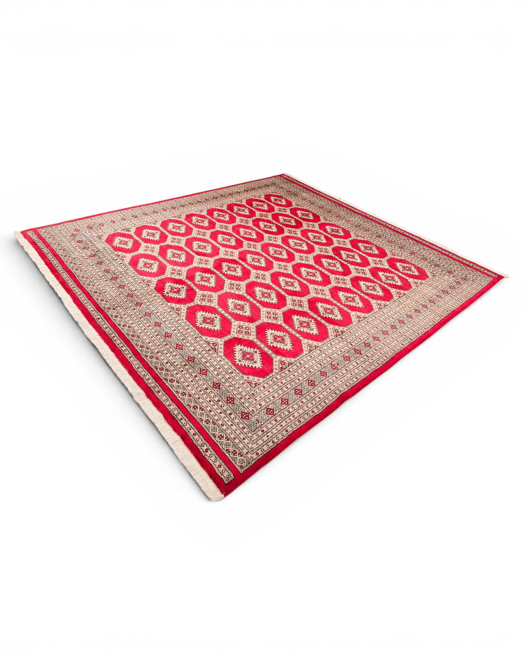 Ruby Pakistani Jaldar, Hand-Knotted Wool Rug
