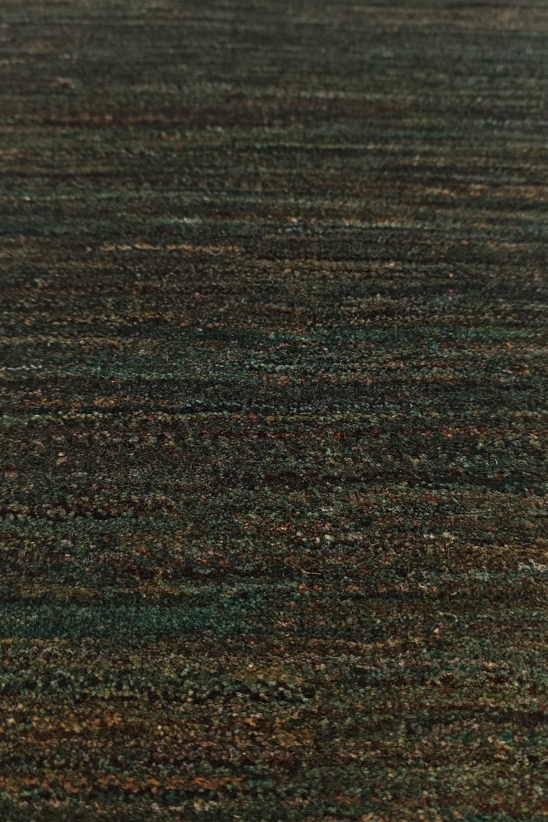 Forest Green Gabbeh, Hand-Knotted Afghan Wool Rug