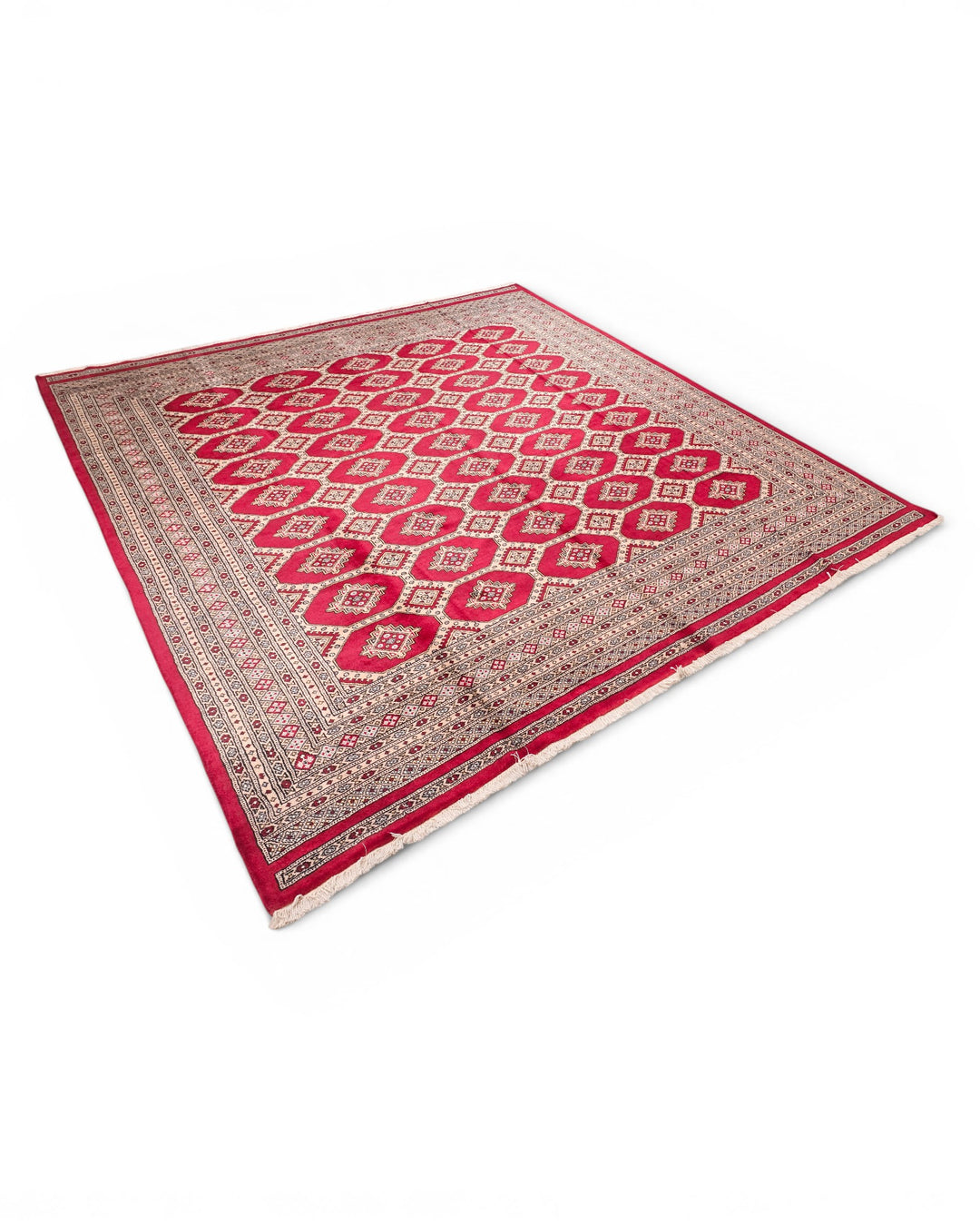Ruby Gul Pakistani Jaldar, Hand-Knotted Wool Rug