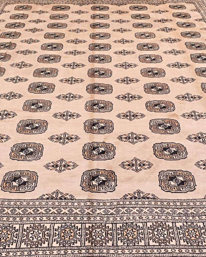 Walnut Pakistani Jaldar, Hand-Knotted Wool Rug