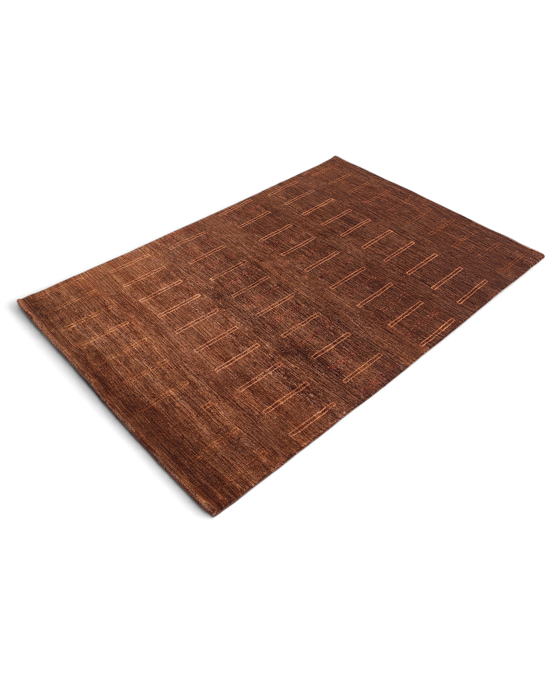 Mahogany Gabbeh, Hand-Knotted Afghan Wool Rug