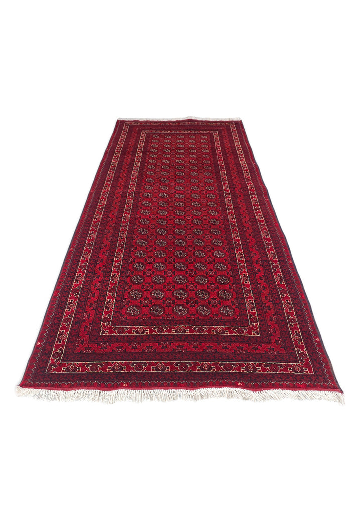 Deep Red Turkmen Gül Khan Muhammadi Rug, Hand-Knotted Wool