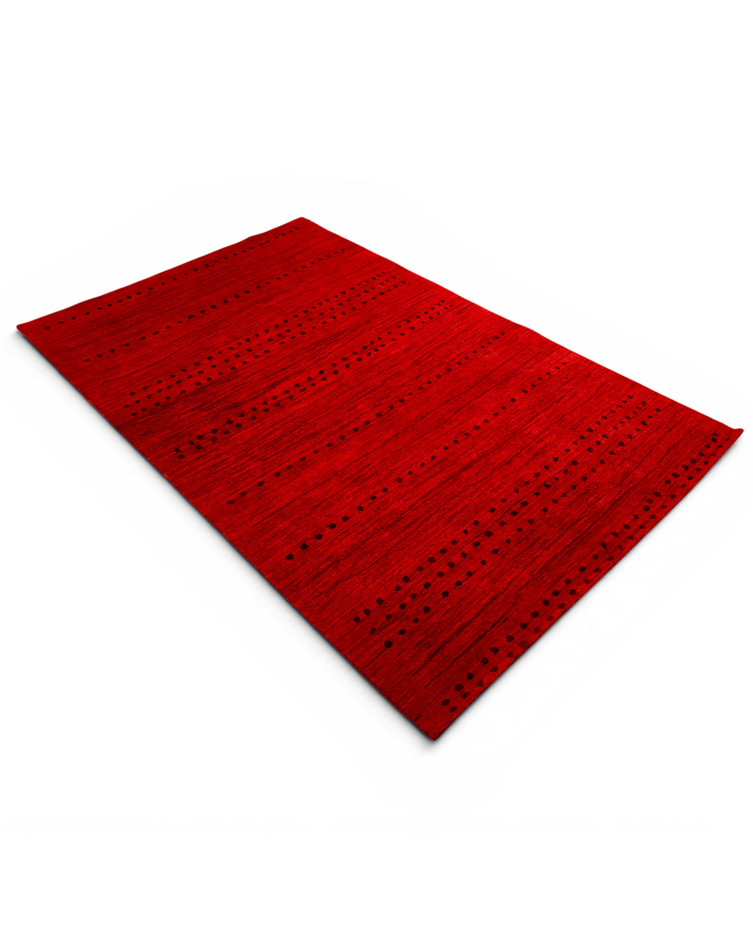 Red Gabbeh, Hand-Knotted Afghan Wool Rug