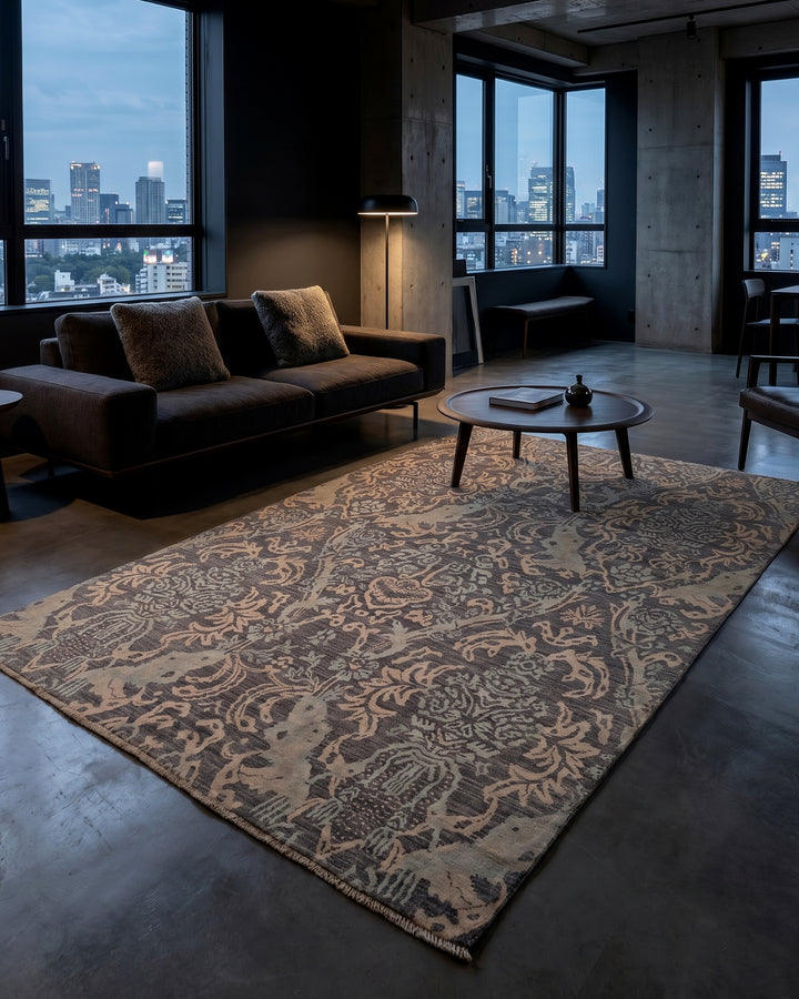 Driftwood Gabbeh, Hand-Knotted Afghan Wool &amp; Silk Rug