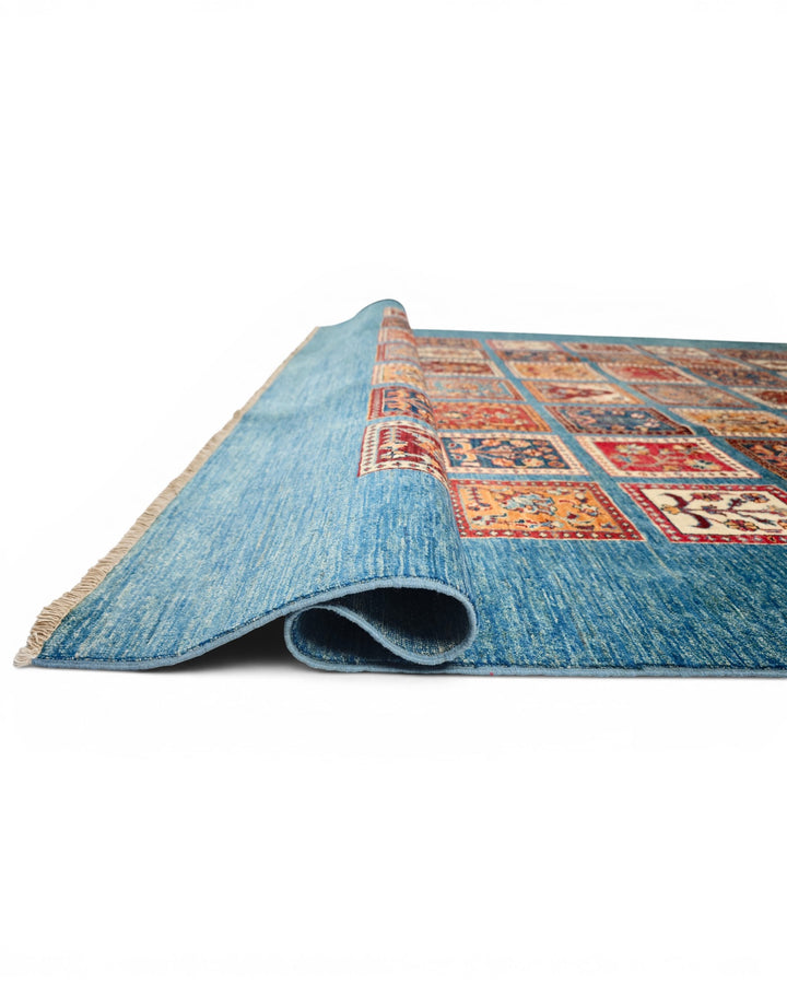Multicolour Afghani Gabbeh, Hand-Knotted Wool &amp; Silk Rug