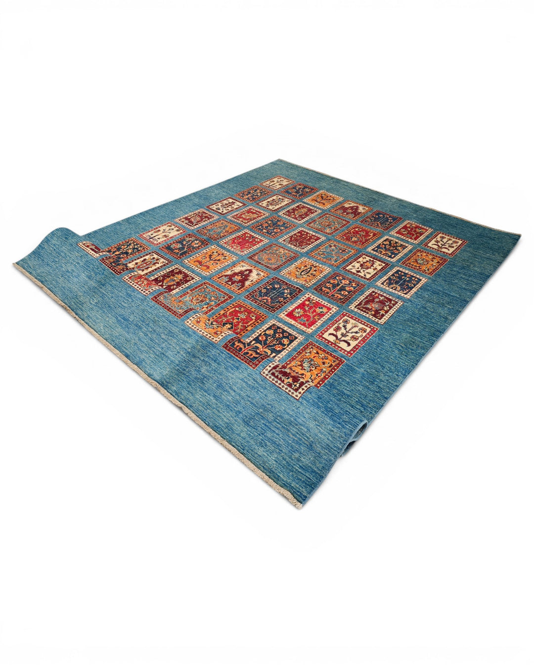 Multicolour Afghani Gabbeh, Hand-Knotted Wool &amp; Silk Rug