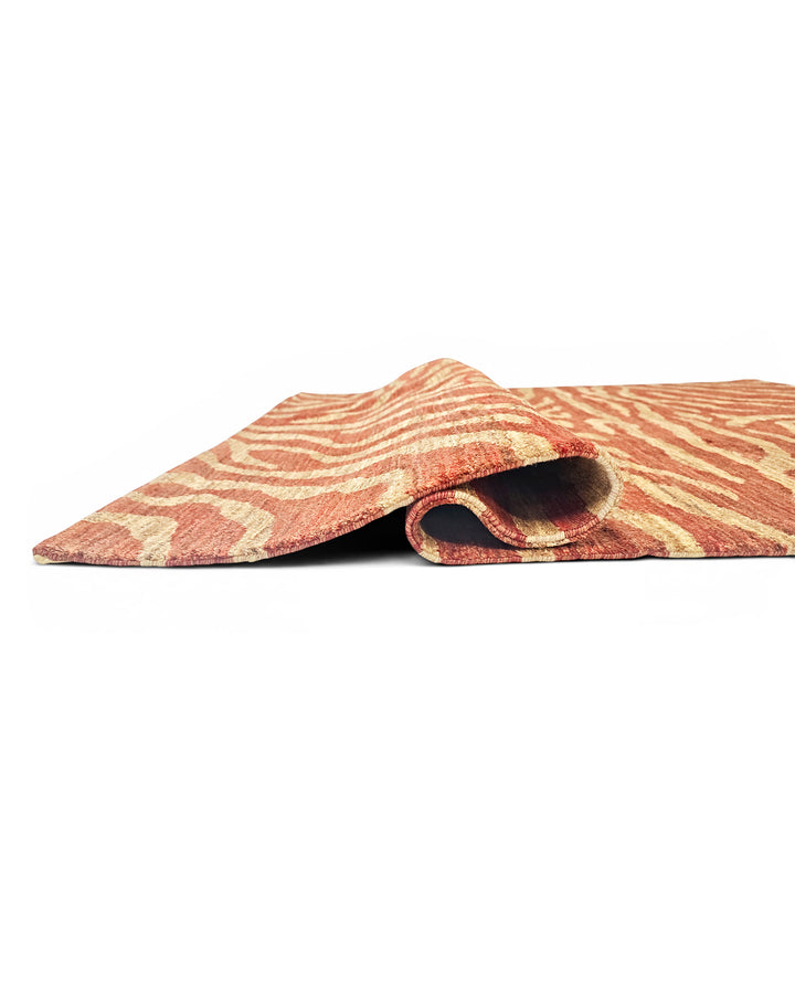 Terracotta Gabbeh, Hand-Knotted Afghan Wool Rug