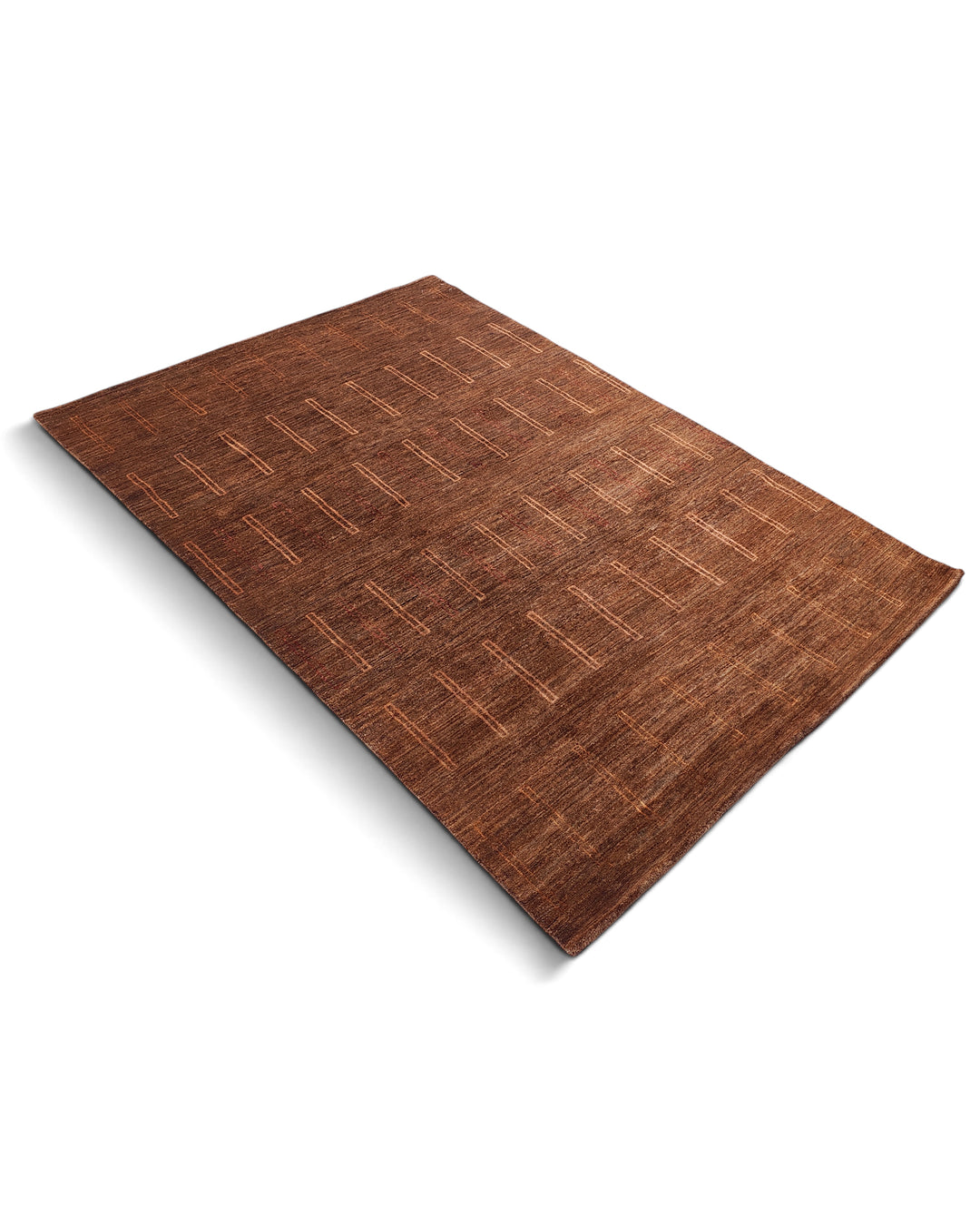 Mahogany Gabbeh, Hand-Knotted Afghan Wool Rug