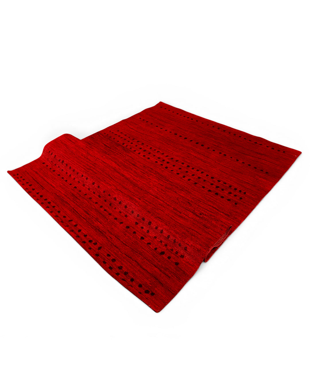 Red Gabbeh, Hand-Knotted Afghan Wool Rug