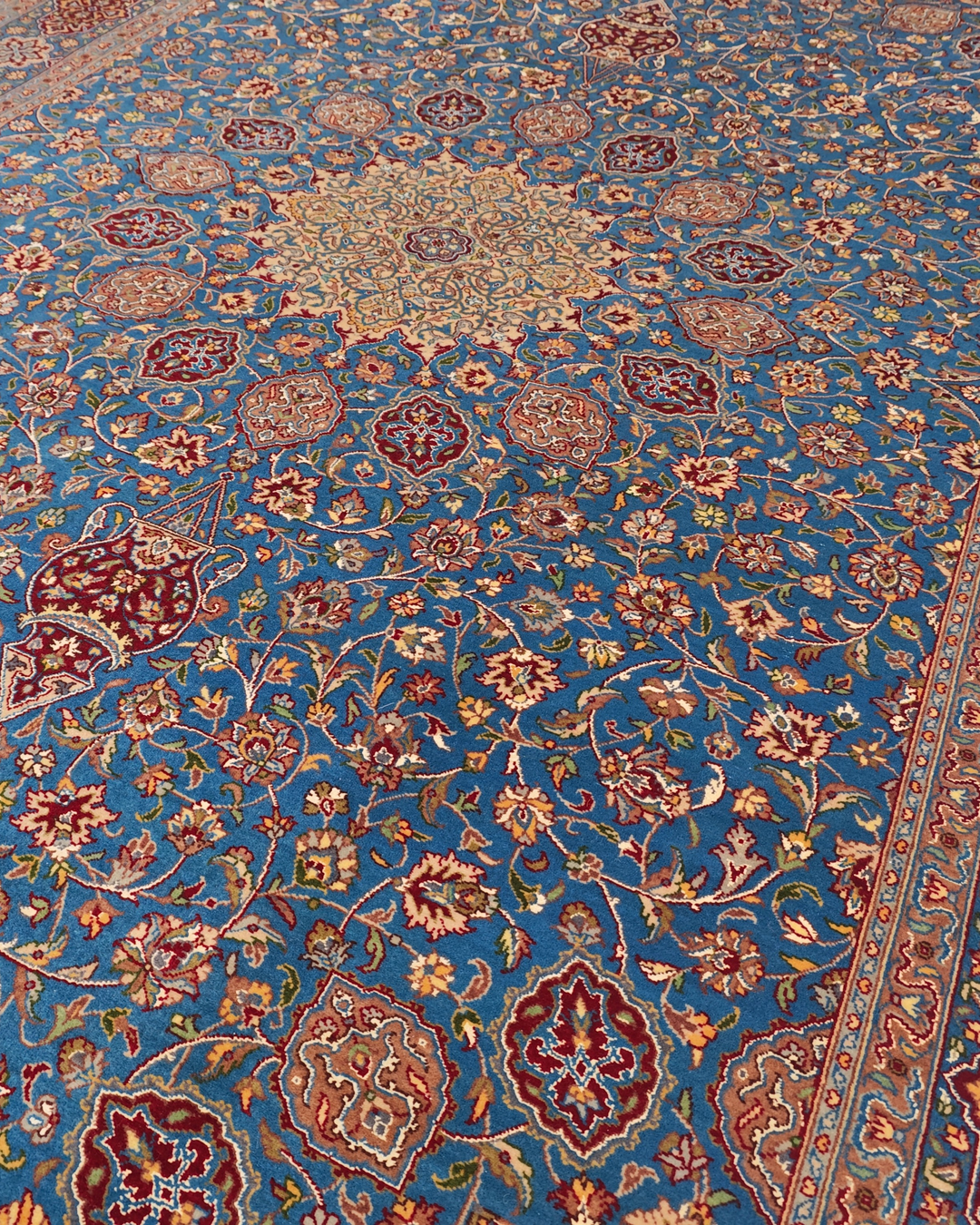 Black &amp; White Pakistani Double Knot, Hand-Knotted Wool Rug