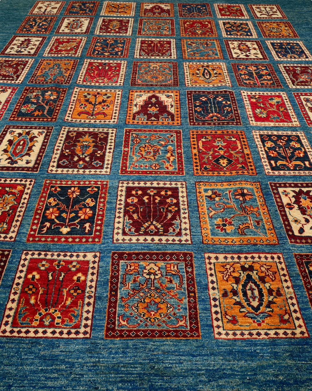 Multicolour Afghani Gabbeh, Hand-Knotted Wool &amp; Silk Rug
